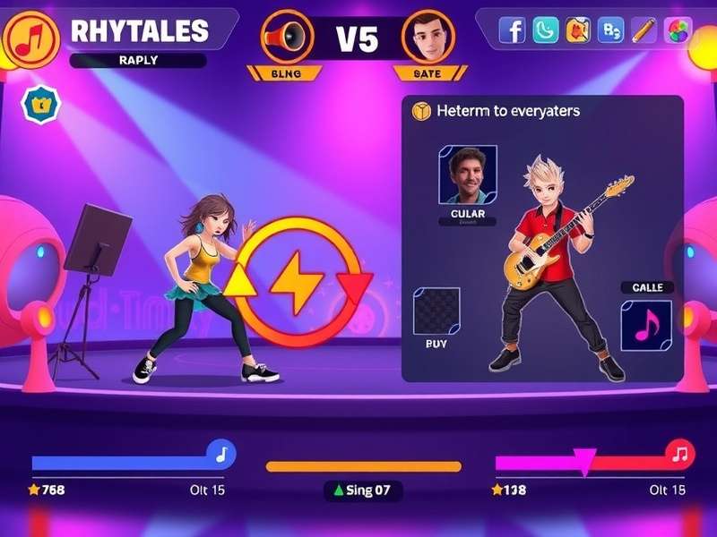 Rhythmic Rivalry Royale gameplay screenshot showing musical battle interface
